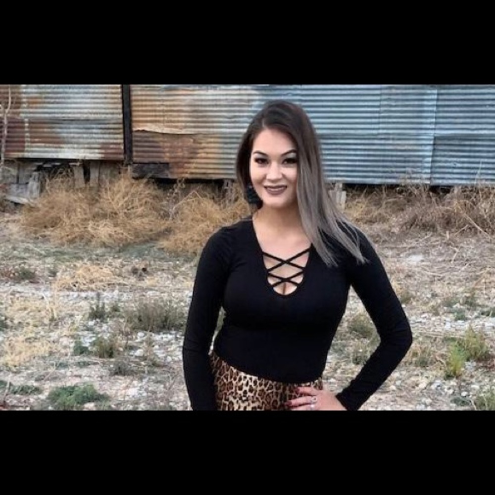 Long sleeve black body suit